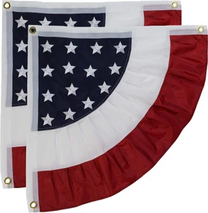 Patriotic Ruffle Corner Bunting - Set of 2