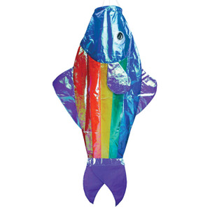 48" Iridescent Rainbow Fishy Windsock