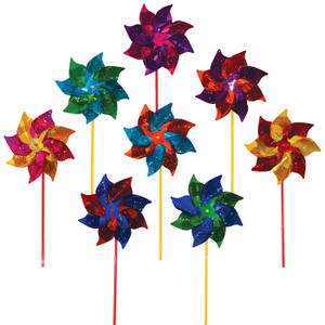 Classic Mylar Pinwheels - 8 PC Classic Mylar Pinwheels - 8 PC