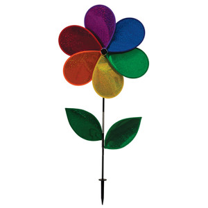 19-inch Rainbow Glitter Flower Spinner