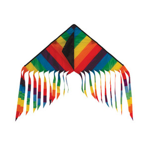 Flutterfly Delta - 32" Rainbow Stripe Kite Flutterfly Delta - 32" Rainbow Stripe Kite