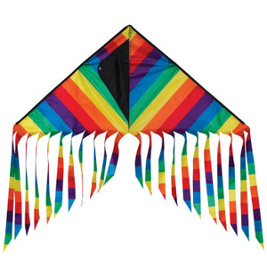 Flutterfly Delta - 43" Rainbow Stripe Kite