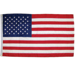 Grommet Flag - 3' x 5' US Flag Embroidered Grommet Flag - 3' x 5' US Flag Embroidered