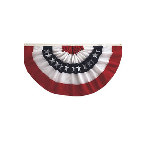 Pleated Fan Patriotic Bunting - 1.5' x 3'