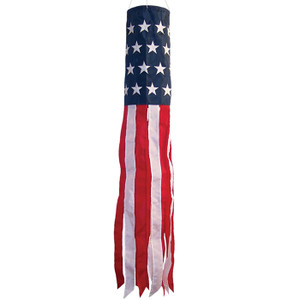 Windsock - 40" U.S. Stars and Stripes Embroidered Windsock - 40" U.S. Stars and Stripes Embroidered