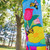 Floral Bee 40-inch Windsock