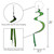 29-inch Green Twister Tail