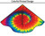 Tie Dye Delta Kite with Spinning Tail