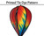 Tie Dye 6-panel Hot Air Balloon Spinner