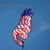 48-inch Stars and Stripes Curlie Wind Spinner