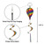 Rainbow Swirl 6-panel Hot Air Balloon Spinner