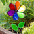 12-inch Rainbow Sparkle Flower Spinner with Leaves