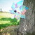 18-inch Striped Iridescent Pinwheel Spinner