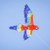 3D Scarlett Parrot Kite