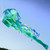 40-inch Teal Iridescent Jellyfish 3D Windsock