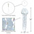 50-inch White Iridescent Jellyfish 3D Windsock