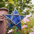 Blue 5-Point Star Tealight Lantern