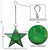 Green 5-Point Star Tealight Lantern