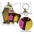Pink & Yellow Hex Tealight Lantern