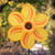 19-inch Yellow Sunflower Spinner with Leaves
