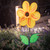 19-inch Yellow Sunflower Spinner with Leaves