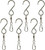 Stainless Steel Hang-It S Hooks with Ball Bearing Swivel - 6 PC