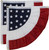 Patriotic Ruffle Corner Bunting - Set of 2