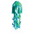 18" Teal Iridescent Jellyfish 3D Windsock