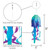 18" Blue Jellyfish 3D Windsock
