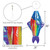 48" Iridescent Rainbow Fishy Windsock