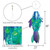 48" Iridescent Cool Damsel Fish Windsock