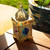 Pink & Teal Medium Square Tealight Lantern