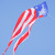 Patriotic 56-inch Delta Kite with Long Flowing Tails