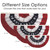 Pleated Fan Patriotic Bunting, 1.5' x 3'