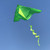 Green Colorblock Delta Kite with Yellow Twister Tail