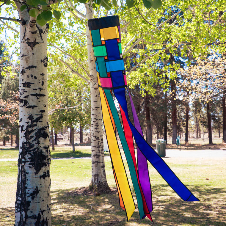 Rainbow Weave 60-inch Windsock