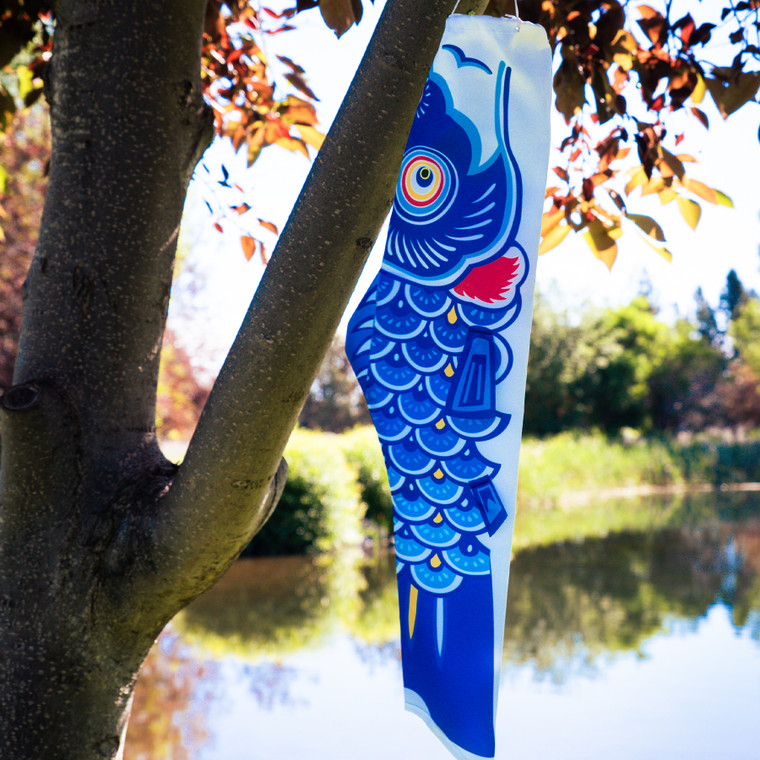 24-inch Blue Koi Windsock