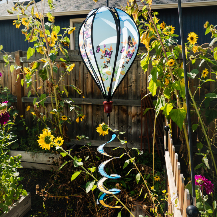 Butterfly Swarm Hot Air Balloon Spinner