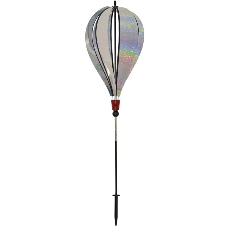 Hot Air Balloon Ground Spinner - Silver Sparkle