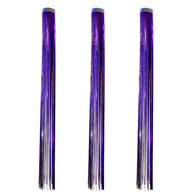Mylar Windsock - Purple, 3-Pack