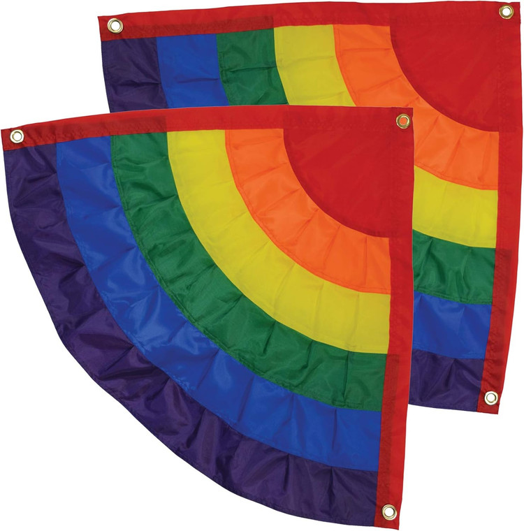 Rainbow Ruffle Corner Bunting - Set of 2