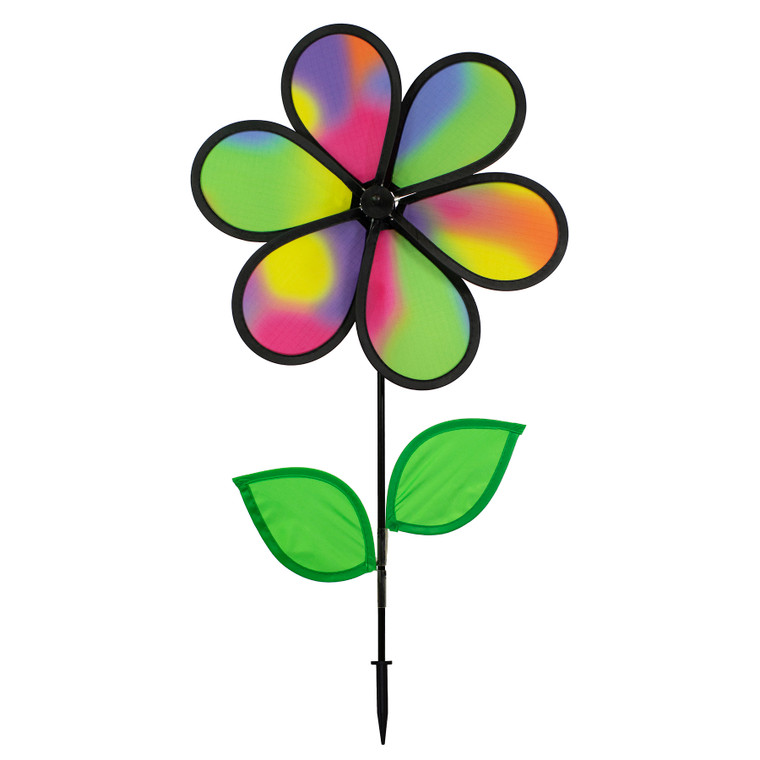 Flower Spinner - 12" Jewel with Leaves