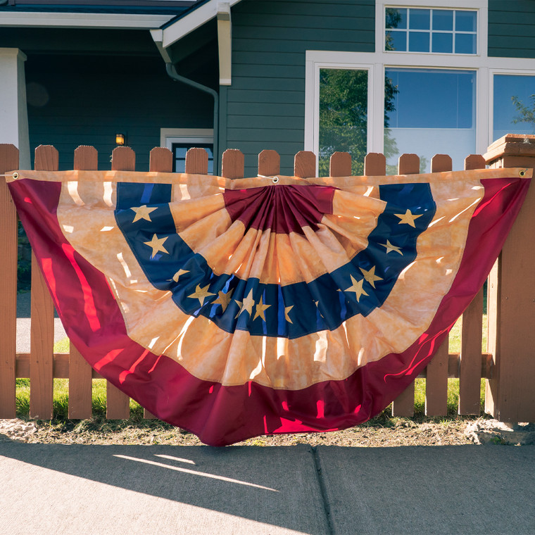 Pleated Fan Americana Bunting, 3' x 6'