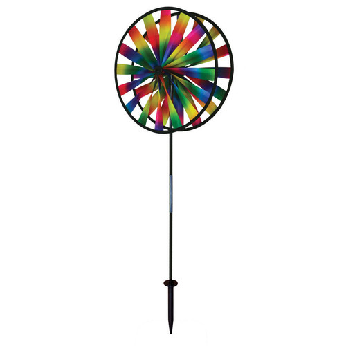 Wind Spinner Kaleidoscope Double Wheel Kite Garden