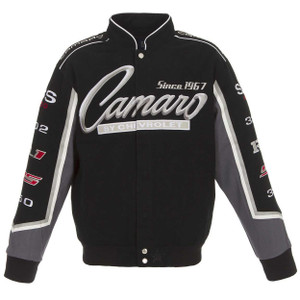 Camaro Racing Twill Cotton Jacket JH Design - Black