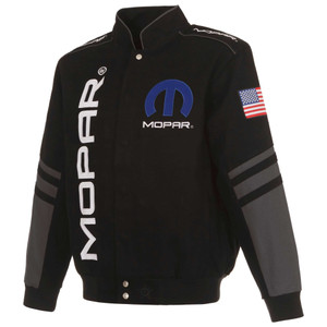 Dodge Mopar Embroidered Cotton Twill Jacket - Black Dodge Mopar Embroidered Cotton Twill Jacket - Black