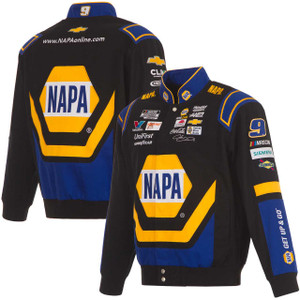 Chase Elliott JH Design NASCAR Napa Black Uniform Full-Snap Jacket