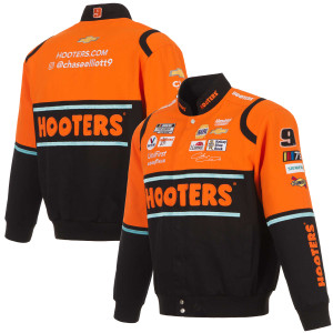 Chase Elliott JH Design NASCAR Hooters Uniform Full-Snap Jacket Chase Elliott JH Design NASCAR Hooters Uniform Full-Snap Jacket