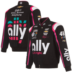Alex Bowman Nascar JH Design Black Ally Uniform Full-Snap Jacket