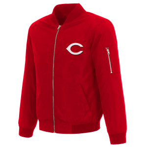 Cincinnati Reds JH Design Lightweight Nylon Bomber Jacket – Red Cincinnati Reds JH Design Lightweight Nylon Bomber Jacket – Red